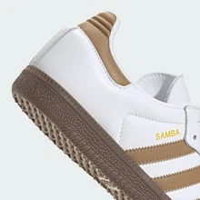 Adidas Originals Adidas Samba OG Premium Sneakers, Timeless Retro Trainers In Fall Tones, Leather & Suede Construction, Low-Top Casual Sneaker For Outdoor, Sports, Sambas For School And Work, Daily Shoes For Skate Outfit - 雲白 / 沙漠棕色 / 花崗岩透明色 - 查看 6