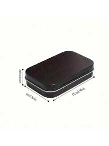 1/2pcs Flip Lid Tin Box, Metal Storage Tin, Portable Small Container, Mini Storage Box With Solid Hinge Lid For Drawing Pins, Beads, Earrings, Jewelry Crafts Organization