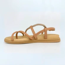 Women's Papete With Metallic Straps Beira Rio Comfortable Casual Everyday - 米色 - 查看 4