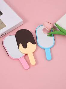 A Single-Sided Makeup Mirror In The Shape Of A Handheld Chocolate Ice Cream Bar Is The Latest And Popular Product. It's Affordable And Practical, Easy To Carry Around, And Suitable For Use In Any Scenario. - Multicolor - View 6