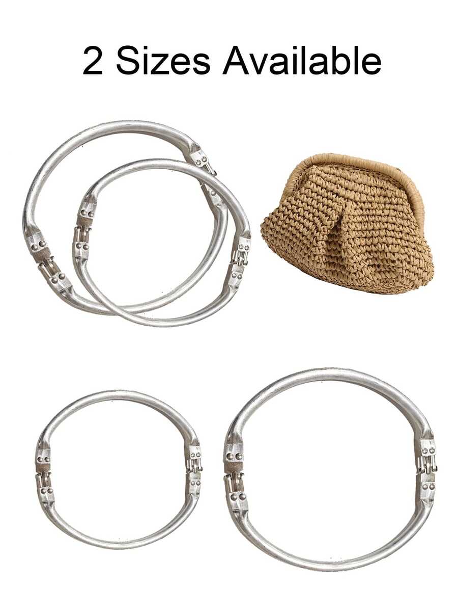 Multiple Sizes Of Cloud Shaped, Circular Aluminum Clips, Luggage Hardware Hinge Clips, Cloud Bag Brackets, Woven Bag Mouth Clips, Gold Bag Clips For Women's Gifts - Silver - View 1