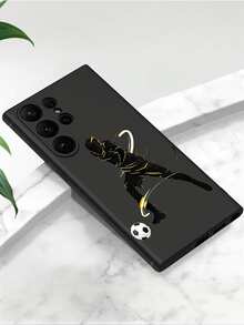 1pc Minimalist Football Shock Proof Anti-Slip Phone Case Cover, Compatible With IPhone, Honor, Redmi, Galaxy, Pixel - Multicolor - View 2