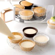 50PCS High Temperature And Oil Resistant Paper Cake Cups, Cake Cups, Oven Roll Mouth Paper Cups, Roll Edge Paper Trays, Baking Cake Cup Molds, Cake Liner Small Cake Baking Cup Liners, Bakery Christmas Wedding Birthday Party Paper Cups - Multicolor - View 10