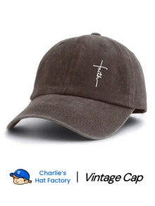 1 Pc Faith Cross Printed Baseball Cap Solid Color Washed Distressed Casual Sports Hats Lightweight Adjustable Dad Hat For Women & Men - Multicolor - View 5