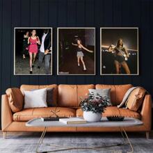 1pc/3PCS Wall Arts Posters Rock Sweetheart Olivia Rodrigo Pop Suitable For Residential And Dormitory Walls, Living Room And Bar Decoration, Dining Room Or Bathroom, Room Decoration, Frameless High-Quality, Indoor/Outdoor Canvas Art, Frameless/Framed