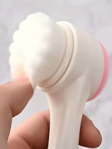 二合一洁面刷，含 1 个去角质刷，双面硅胶面部磨砂刷，用于皮肤按摩、深层清洁和卸妆、面部清洁 - 彩色 - 查看 2