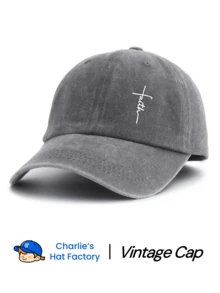 1 Pc Faith Cross Printed Baseball Cap Solid Color Washed Distressed Casual Sports Hats Lightweight Adjustable Dad Hat For Women & Men - Multicolor - View 13