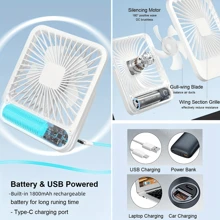 New Desktop/Wall-Mounted USB Fan, Portable Desk Fan For Home, Dorm, Bedroom