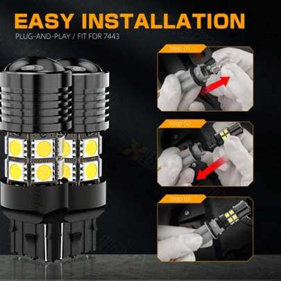 XWQHJW White 7440 7443 LED Back Up Reverse Light For RAM 1500 2500 3500 2020 2021 2022