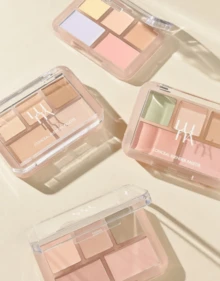 LUNA Conceal Blender Palette,5-In-1 Color Correcting And Concealing Makeup With Beige, Green, Vanila, Medium Peach And Pure Bright Buildable Coverage For Redness, Dark Circles And Blemishes,Color Correcting, Highlighting & Contouring,Hydrating, High-Adherence Formula,Korean Beauty, 6g - 02 Bìa thuần túy - Xem 2