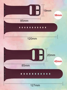 1pc Silicone Sport Watch Band Compatible With Apple Watch 38mm 40mm 41mm 42mm 44mm 45mm 49mm, Suitable For Series 9 Ultra 8 SE 7 6 5 4 3, Unisex