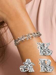 1 PC Vine Letters Beads Pendant Charm Pendant Ball Suitable For Bracelets DIY Women's Jewelry