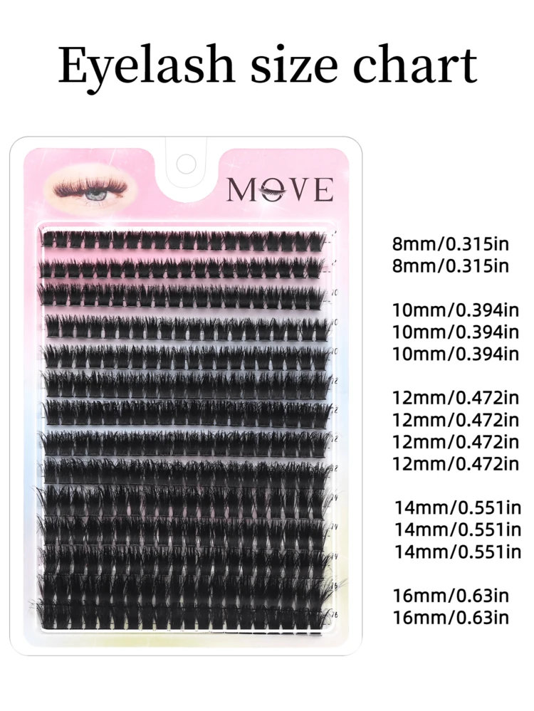 280pcs 80D Bulk Lashes, 8-16mm Mixed Length, DD Curl, Glamorous Charm Eyes, 3D Russian Cat Eye Style Extension, Lightweight Fluffy False Eyelashes, Soft & Comfortable Wear, Suitable For Beginners, Reusable, DIY Time-Saving, Holiday Giftlash Clusters,Eyelash Clusters,Individual Eyelashes,Lashes,Fake Lashes - DD - View 7