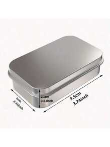 1/2pcs Flip Lid Tin Box, Metal Storage Tin, Portable Small Container, Mini Storage Box With Solid Hinge Lid For Drawing Pins, Beads, Earrings, Jewelry Crafts Organization