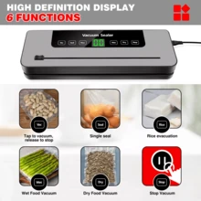 Commercial Vacuum Sealer Machine Seal A Meal Food Saver System With Free Bags+ 30 Food Bags - Grey - View 5