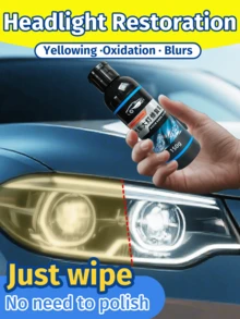 150ml Auto Lamp Repair Kit DIY Auto Care Appliance Repair Kit Oxidation Recovery Hazy Yellow Scratches Suitable For Front Light, Tail Light, Haze Or Direction Light (Mobile Solution)