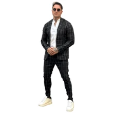 Men's Set Blazer Pants Slim Suit Formal Fashion