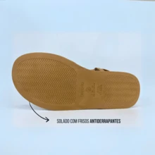 Women's Papete With Metallic Straps Beira Rio Comfortable Casual Everyday - 米色 - 查看 6