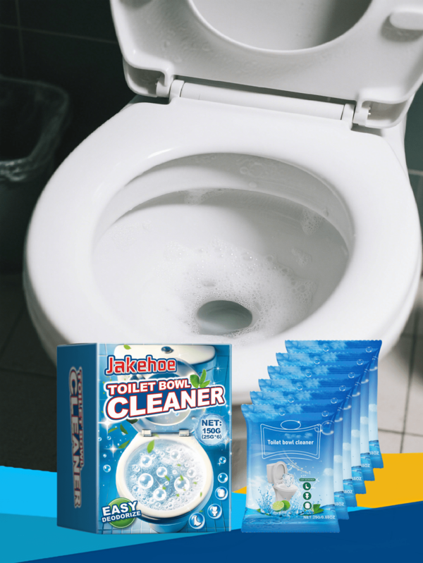 Pó de Limpeza para Vasos Sanitários - Remove facilmente manchas de vaso sanitário e resíduos de urina com rápida ação espumante. Remove a sujeira rapidamente e ajuda a manter a limpeza por longos períodos, melhorando o ambiente do banheiro. 1 unidade pode não ser tão eficaz; recomenda-se a embalagem em caixa para melhores resultados.