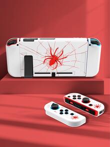 1pc Dark Red Spider Pattern Protective Case Compatible With Switch2 (2025) / Switch NS / Switch OLED / Switch Lite Game Console, 2025 New Generation Console Accessories, Switch Controller Protective Cover, TPU Soft Shell, Universal Gamepad Protector, Switch Game Accessories, Anti-Fall, Anti-Slip, Scratch-Resistant, Stylish - Multicolor - View 10