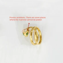 VKHK 1 pieza Anillo multicapa en forma de serpiente con decoración de circonia cúbica, bañado en oro de 18K, adecuado para uso diario y fiestas de mujeres, gran regalo