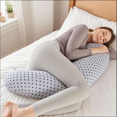 Breastfeeding Pillow Nursing Pillow XXL Maternity Pillow, Pregnancy Pillow For Sleeping With 100% Cotton Cover, Washable Baby Feeding Pillow