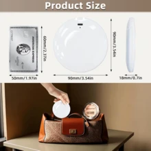 LED Makeup Mirror, Foldable & Portable, 2X/5X/10X Magnification, 3-Brightness Modes, USB Rechargeable, Ideal For Makeup Touch-Ups, Holiday & Creative Gift - Multicolor - View 7