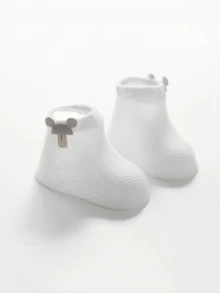 2 Pairs Baby Thin Summer Seamless Mid-Calf Socks, Cute & Adorable - Multicolor - View 12