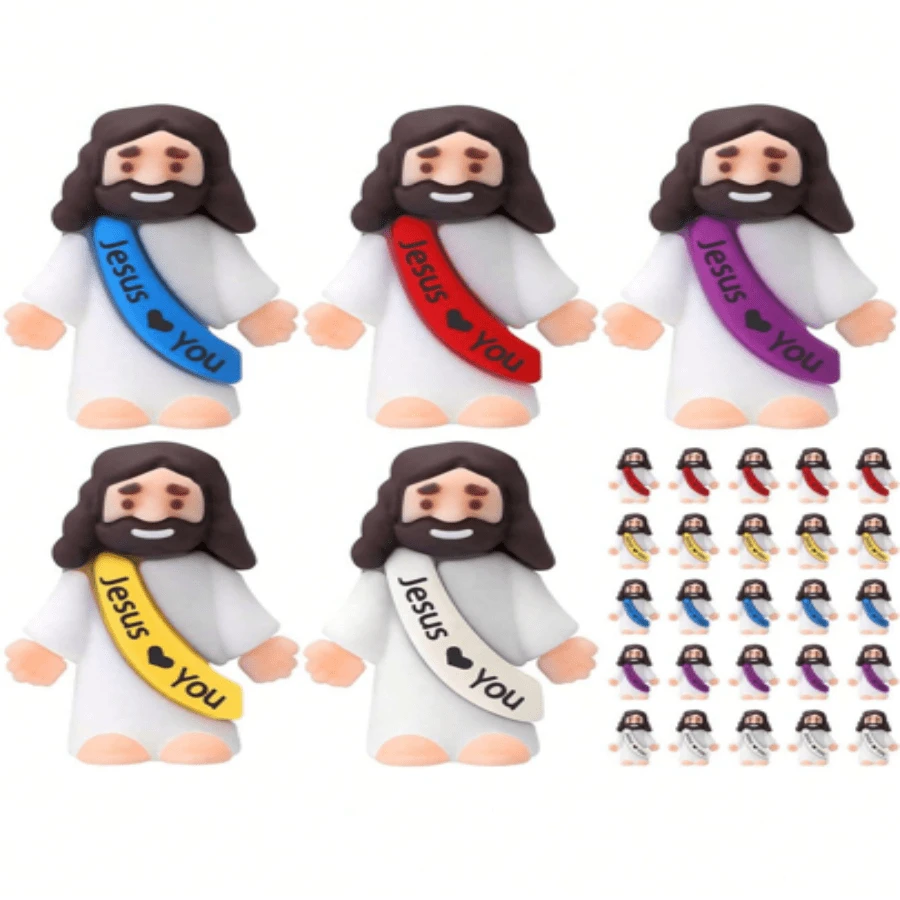 Easter Desktop Mini Figurine Decor, Cute Cartoon Gift Ornament - Multicolor - View 1