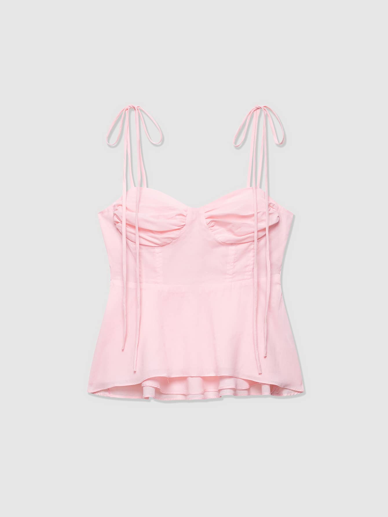 Minimalist Seamless Cropped Camisole, Solid Color For Summer Pink - Pink - View 1