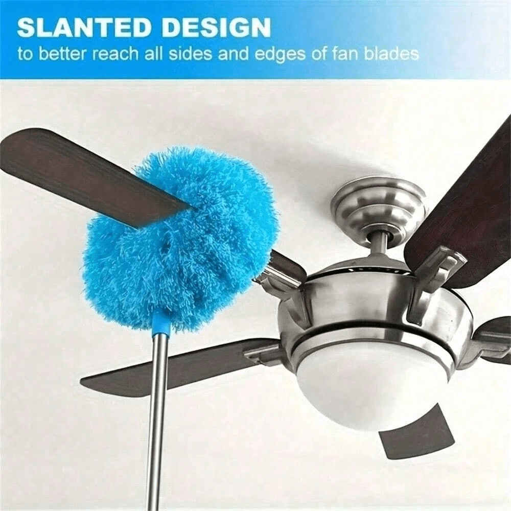 SHEIN2025 Neue Multi 12FT einstellbare Deckenventilator Staubfänger mit Mikrofaserbürste - wiederverwendbar, maschinenwaschbar & staubfesselndes Werkzeug für die Reinigung des ganzen Hauses, Muttertagsgeschenk