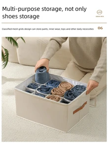 A Foldable Fabric Shoe Cabinet Can Accommodate Up To 16 Pairs Of Adjustable Partition Shoe Cabinets, With Transparent Cover Shoe Cabinets And Multifunctional Storage. It Can Store Pants, Underwear, Tops, And Daily Necessities, Making It A Must-Have For Daily Storage