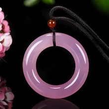 1Pc Natural Ice-Type Crystal Agate Doughnut Pendant, Doughnut Crystal Agate Jewelry, Chakra Gemstone Jewelry, Personalized Gift, Fashionable Gift For Ladies And Couples, Symbolizing Peace, Freedom And Wealth, Family Happiness, Suitable For Family Gifting, Various Festival Party Gifts, Crystal Gifts (Random Gifts: Lash, Gift Box) - Donut Pendant - View 9