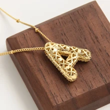 Single Letter Golden Elegant Pendant, Women Jewelry, Necklace, Bracelet DIY, Accessories For Women, Mother's Day, Teacher's Gift, Daily & Festival Wear