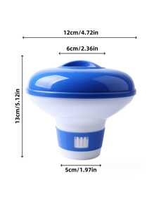 1 pièce Distributeur de chlore pour piscine réglable bleu et blanc - Distributeur flottant automatique de comprimés, sans pile, convient pour les piscines intérieures et extérieures