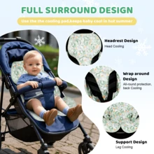 KAKIBLIN Baby Car Seat Cooling Pad,Universal Double Sided Ice Car Seat Cooler Pad For Baby Children And Kids,Durable Gel Babies Cooling Mat Cushion For Stroller,Chair,Keep Cool In Summer (Green Plant) - màu xanh lá - Xem 2