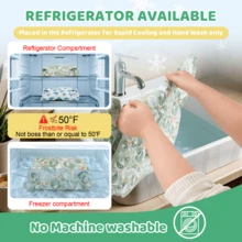 KAKIBLIN Baby Car Seat Cooling Pad,Universal Double Sided Ice Car Seat Cooler Pad For Baby Children And Kids,Durable Gel Babies Cooling Mat Cushion For Stroller,Chair,Keep Cool In Summer (Green Plant) - màu xanh lá - Xem 5