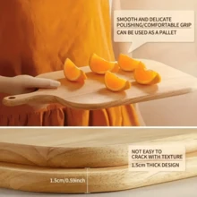 Tocător din lemn de trandafir cu mâner, tocător multifuncțional din lemn pentru brânzeturi, platou din lemn pentru aperitive, tocător cu fructe, potrivit pentru tăierea cărnii, pâinii, legumelor, fructelor, tocător durabil, esențial pentru bucătărie, sufragerie, călătorii, ușor de curățat, tocător din lemn reutilizabil.