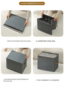A Foldable Fabric Shoe Cabinet Can Accommodate Up To 16 Pairs Of Adjustable Partition Shoe Cabinets, With Transparent Cover Shoe Cabinets And Multifunctional Storage. It Can Store Pants, Underwear, Tops, And Daily Necessities, Making It A Must-Have For Daily Storage