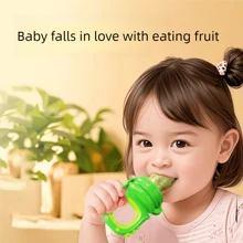 Baby Fruit Bite Toy Cute Dinosaur Shape Vegetable Bite Bag Colorful Infant Pacifier Bag Fruit & Vegetable Bag Complementary Food Feeder Pacifier Mesh Bag Fruit Feeding Bite Toy Silicone Mesh Bag Baby Feeding Tableware Sealed Bag Silicone Infant & Baby Bite Toy