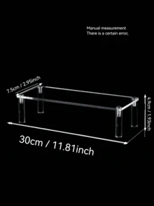 1pc Acrylic Trapezoid Display Rack, 3-Tier Trapezoid Display Shelf, Home Storage Display Rack, Jewelry & Cosmetics Display Rack, Multi-Layer Transparent Organizer Display Rack, Cake Stand, Perfume Rack, School Supplies, Back To School Season