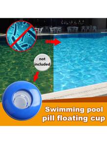 1 pièce Distributeur de chlore pour piscine réglable bleu et blanc - Distributeur flottant automatique de comprimés, sans pile, convient pour les piscines intérieures et extérieures