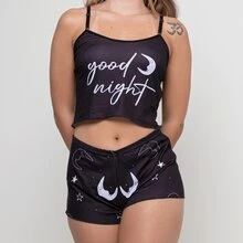 Baby Doll Suede Blogger Wave Virginia Cropped Shorts Women - Gris - Ver 6