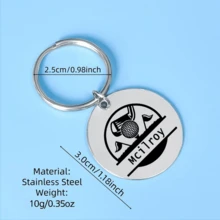 Customized Name Engraved Laser Golf Key Chain, Personalized Golf Key Ring, Gift For Golfer - Multicolor - View 5