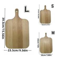 Tocător din lemn de trandafir cu mâner, tocător multifuncțional din lemn pentru brânzeturi, platou din lemn pentru aperitive, tocător cu fructe, potrivit pentru tăierea cărnii, pâinii, legumelor, fructelor, tocător durabil, esențial pentru bucătărie, sufragerie, călătorii, ușor de curățat, tocător din lemn reutilizabil.