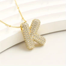Single Letter Golden Elegant Pendant, Women Jewelry, Necklace, Bracelet DIY, Accessories For Women, Mother's Day, Teacher's Gift, Daily & Festival Wear