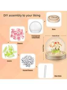 DIY 郁金香夜灯 - 浪漫花卉设计，电池供电，包含 20 朵郁金香，适用于办公桌装饰、家居装饰、母亲节礼物、情人节礼物、卧室装饰、浪漫氛围、生日礼物、浪漫仙女灯！ - 彩色 - 查看 9