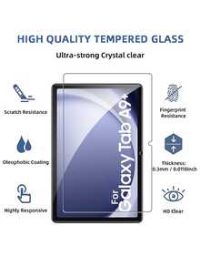 3 件超高清钢化玻璃屏幕保护膜，适用于各种平板电脑型号，防刮，表面光滑，无气泡，易于安装，生日、家人、朋友的礼物，平板电脑屏幕保护膜，平板电脑配件 - 無色 - 查看 6