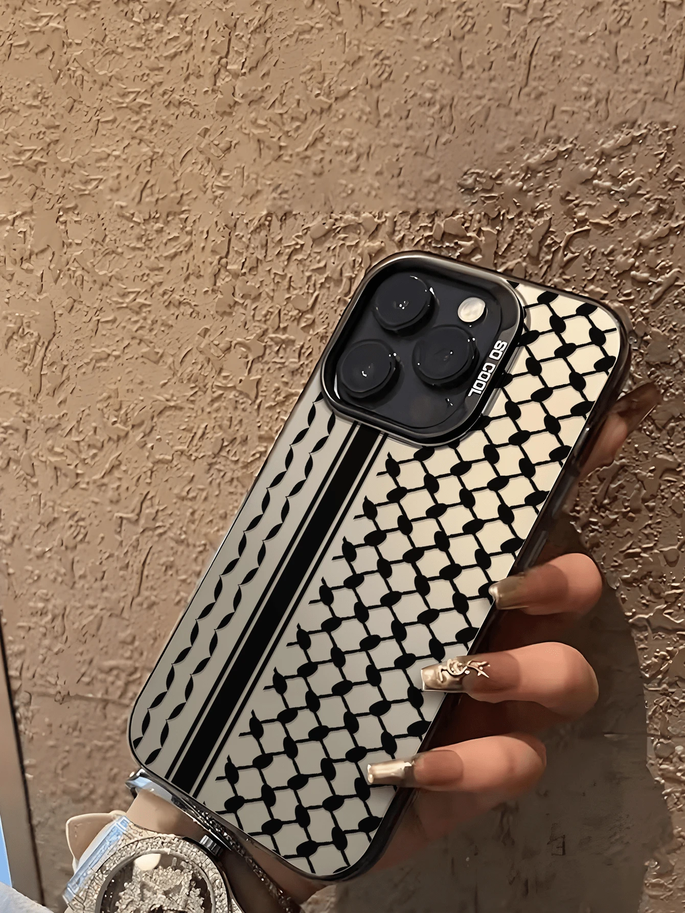 拼接头巾式手机壳，兼容 16 15 14 13 12 11 Pro Max X XR XSMAX 8 12 Plus，磨砂防摔后盖，也适用于 Galaxy A03、A05、A05S、A12、A14、A15、A32 4G/5G、A35、A52/A52s 5G 防水防震防刮 - 灰色 - 查看 1