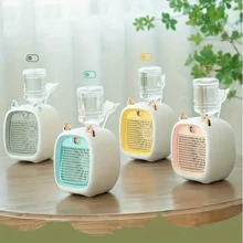 Portable Mini Air Conditioner Fan, Electric Fan, Office Desk Atomization, 3-Speed Air Conditioner Water-Cooled Fan, USB Type-C Charging Spray Humidifier Fan